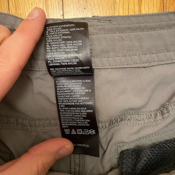 The North Face Roll Up Nylon Hiking Shorts grey Size 4 - Picture 6 of 13